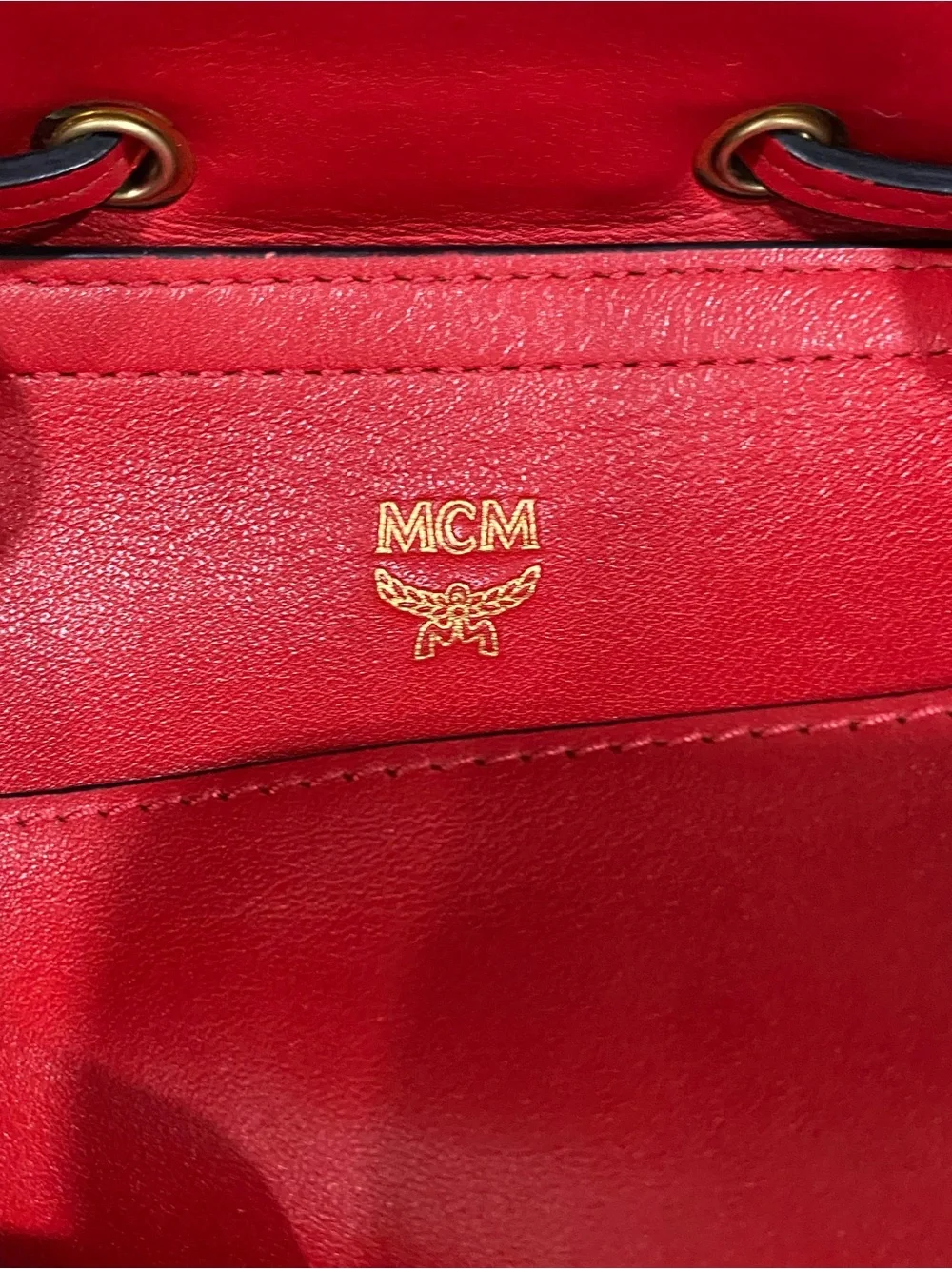 MCM Claudia Studded Drawstring Backpack
